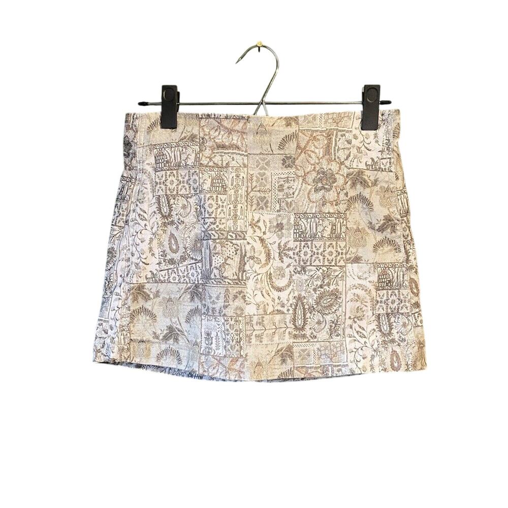 BDG Skirt Womens Medium Mini Tapestry Floral Paisley Summer Vacation Granny Core